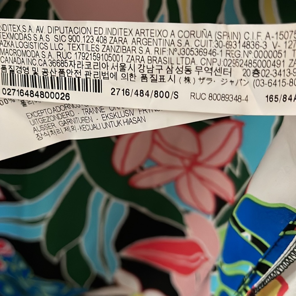 Zara Tropical Print Overshirt Jacket Kimono Floral - Picture 6 of 8